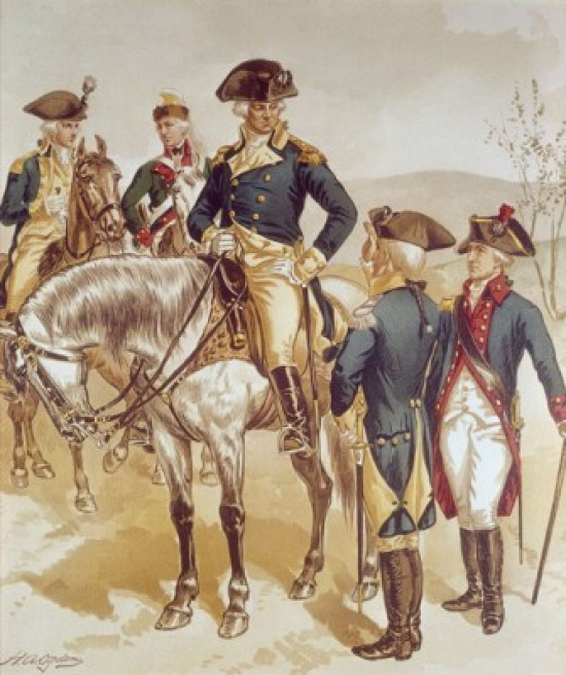Comm-in-chief (Wash) Aide-de-camp Line Officers Ogden Henry Alexander (1856-1936American) Canvas Art - Henry Alexander Ogden (18 x 24)