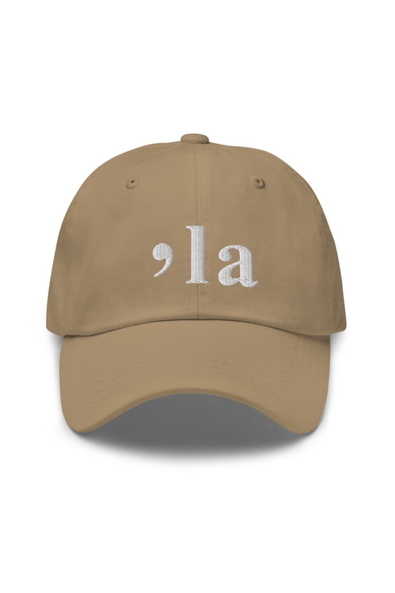 Comma LA Hat, Kamala Harris Embroidered Baseball Cap, Cotton Adjustable Buckle Dad Hat, Kamala Harris 24 Hat, Harris For President Hat (Khaki)