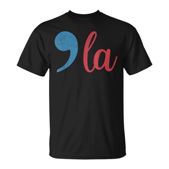 Comma La 2024 T-Shirt – Trendy Political Graphic Tee, Unique Election Year Statement Shirt for Men and Women, Casual Campaign Apparel with Modern Design