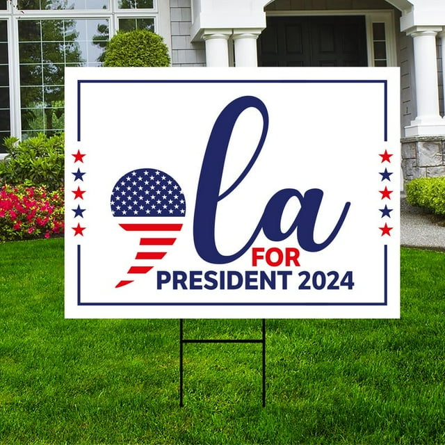 Comma La Kamala Harris 2024 Yard Sign (24" x 18", Double Sided