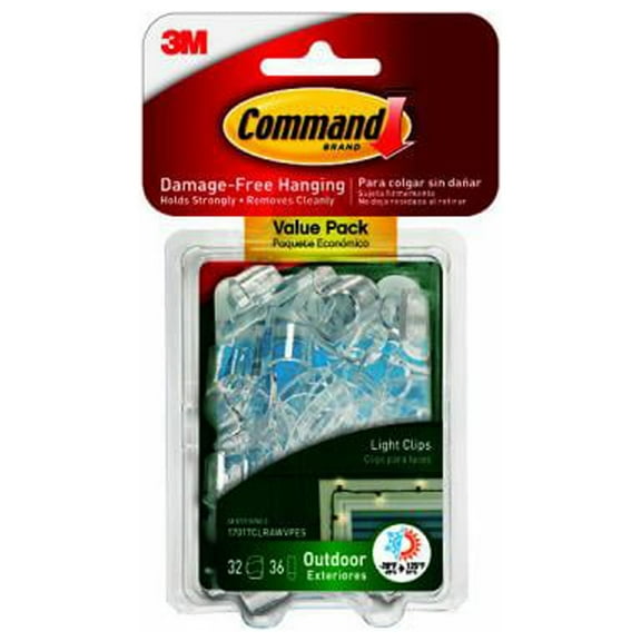 Command 17017CLRAWVPES Outdoor Light Clips, 32-Pk. - Quantity 4