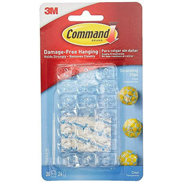  Command 17026CLR-ES Decorating Clips, Clear, 20-Clips
