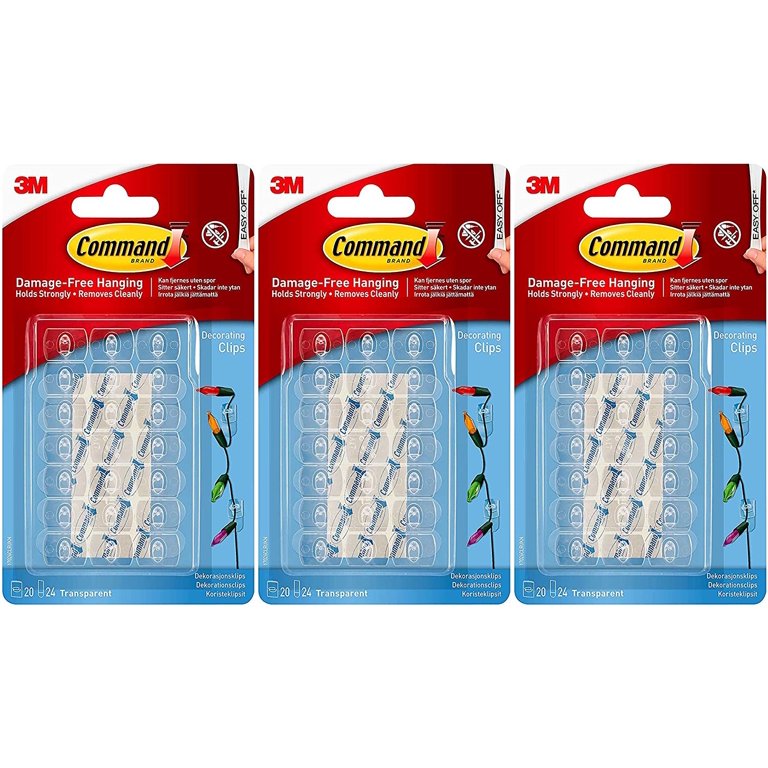 Command Clear Decorating Clips 20 Pack