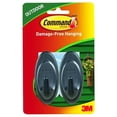 thumbnail image 1 of Command 17086S-AWES Terrace Hook, Foam Strip, Slate, 2-Pk. - Quantity 4, 1 of 1