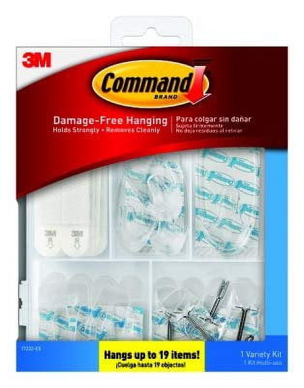 Command 17232-ES Hanging Hooks, General Purpose, Assorted, Clear, 53-Pk. - Quantity 2