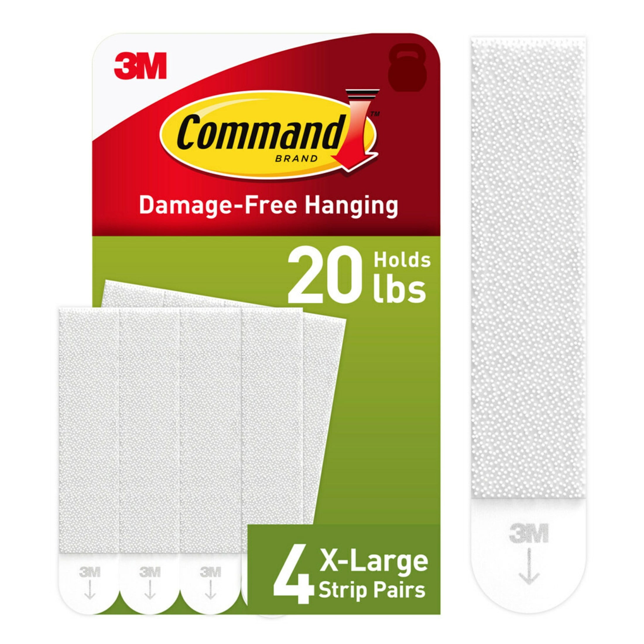 Command 20 Lb XL Heavyweight Picture Hangers, Use to Hang Christmas Decorations, 4 Pairs