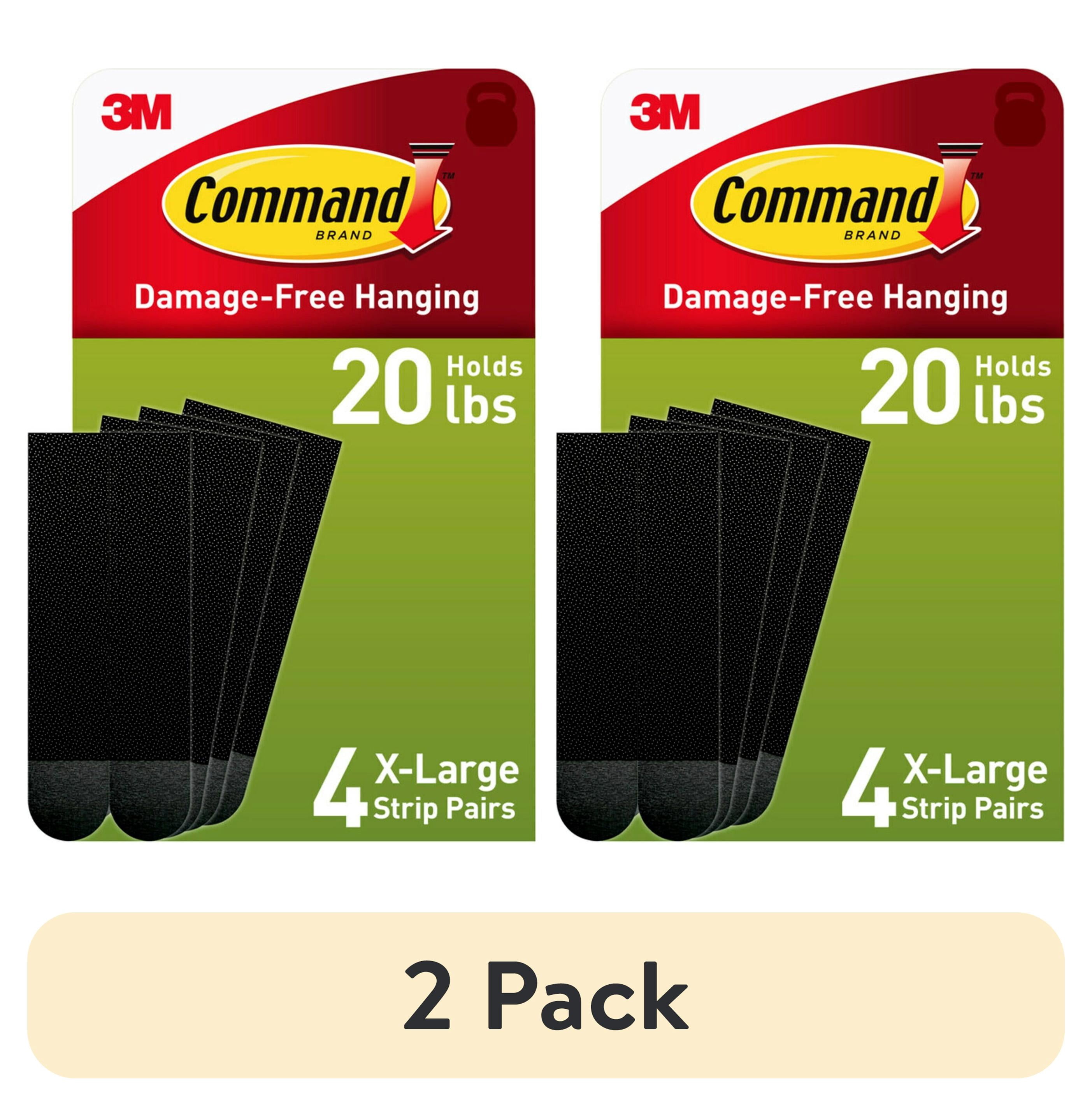(2 pack) Command 20 lb XL Heavyweight Black Picture Hangers, 4 Pairs ...