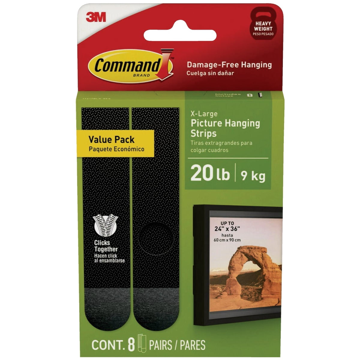 command hooks heaviest weight Large White Hooks, 14 Hooks, 16 Strips Command 15 Lb White XL Heavyweight Wall Hook lets you decorate and organize your dorm room or apartment how you want Command Large Utility Hooks, 7-Hooks,