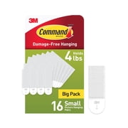 Command Picture Hanging Strips, Small, White, 16 Pairs