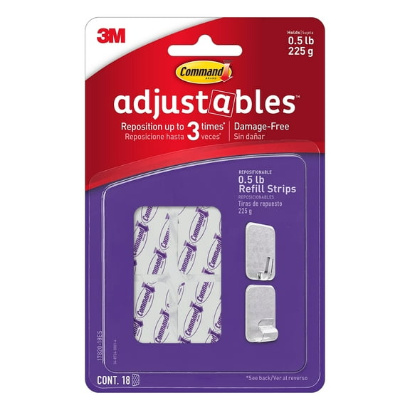 Command 5003745 Adjustables Small Foam adhsve Strips - Pack of 18 - Case of 4