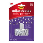 Command 5018669 6.75 in. Plastic Adjustable Small Brushed Hook, Clear - 0.5 lbs - Pack of 14