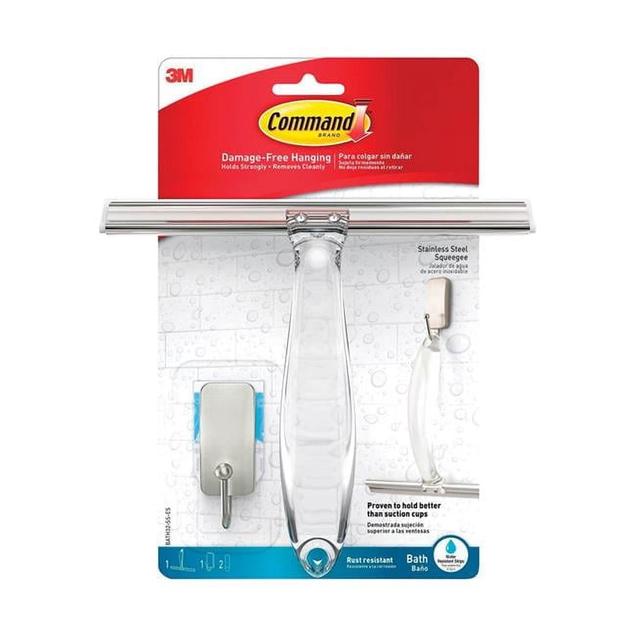Command  7.9 in. 0.5 oz Small Adhesive Strips Hook  Plastic