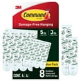 thumbnail image 1 of Command Outdoor Replacement Strips, For Wall Hooks, Bathroom, All Weather, 4 Medium, 4 Large Adhesive Strips, 1 of 8