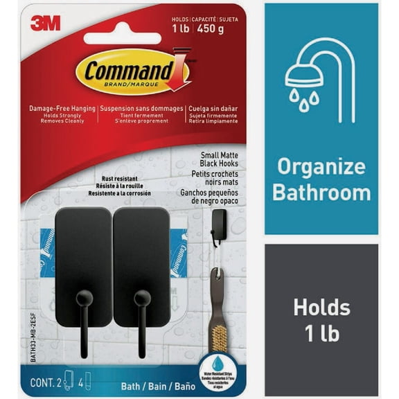 Command Bath Adhesive Hook - Pack of 12