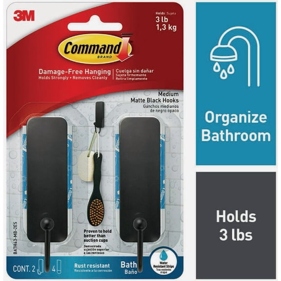 Command Bath Adhesive Hook - Pack of 12