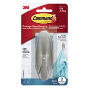 Command Bath Large Designer Hook, 1 Hook, 2 Strips/Pack