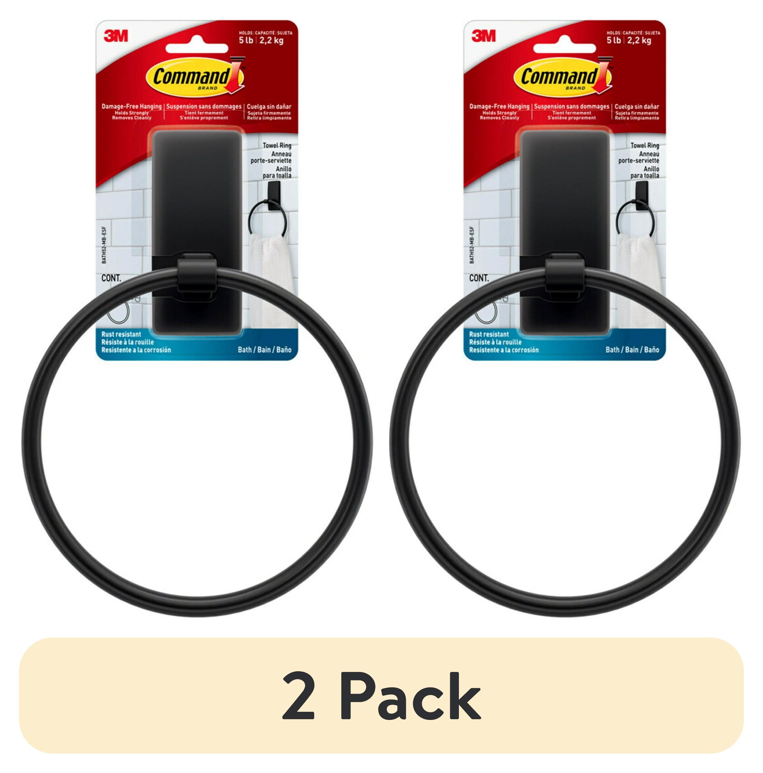 Matte Black Adhesive Wall Mounted Circular Towel Ring