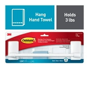 Command Paper Towel Holder, White, 1 Towel Bar, Holds 3 lbs, 9 in., 4 Strips, Bathroom Organization
