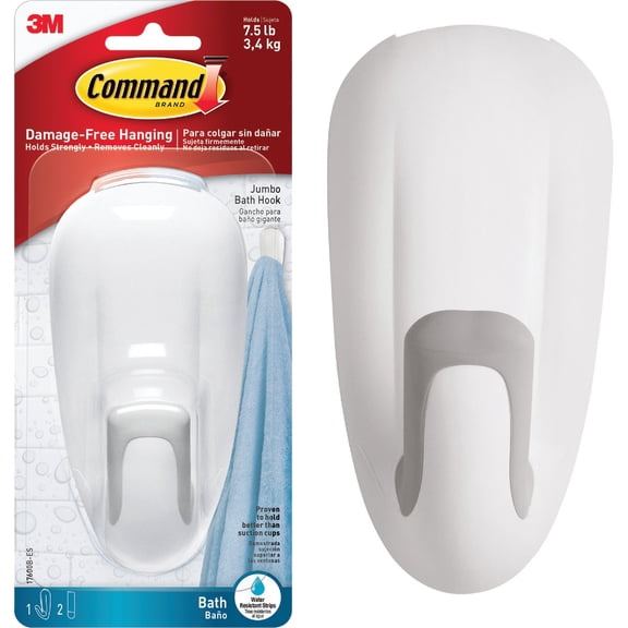 Command Bathroom Adhesive Hook with Adhesive