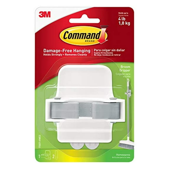 Command Broom Gripper, 1-Gripper (17007-HWES), Organize Damage-Free