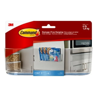 Command 3M-BATH11 Bath Shower Caddy Large No Damage Adhesive Frosted,  8-Pack 