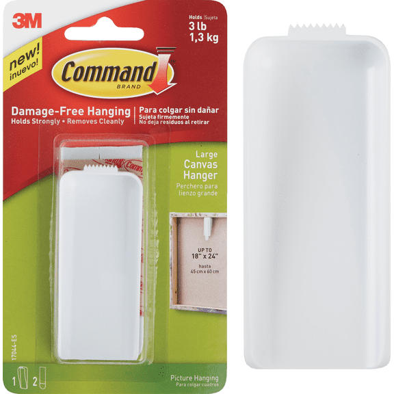 Command Canvas Adhesive Picture Hanger - Single Pack  Residential Use, Standard Application
