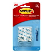 Command Clear Medium Crystal Hooks, 2 Hooks, 3 Strips/Pack