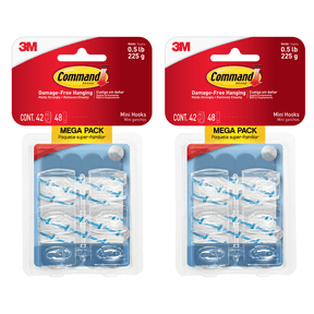 Command Clear Mini Hooks [Removable]: (Clear) [84-pack]