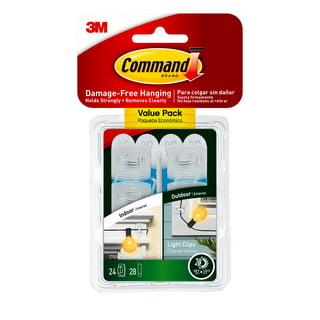 Command 17017CLRAWVPES Outdoor Light Clips, 32 clips, 36 strips 