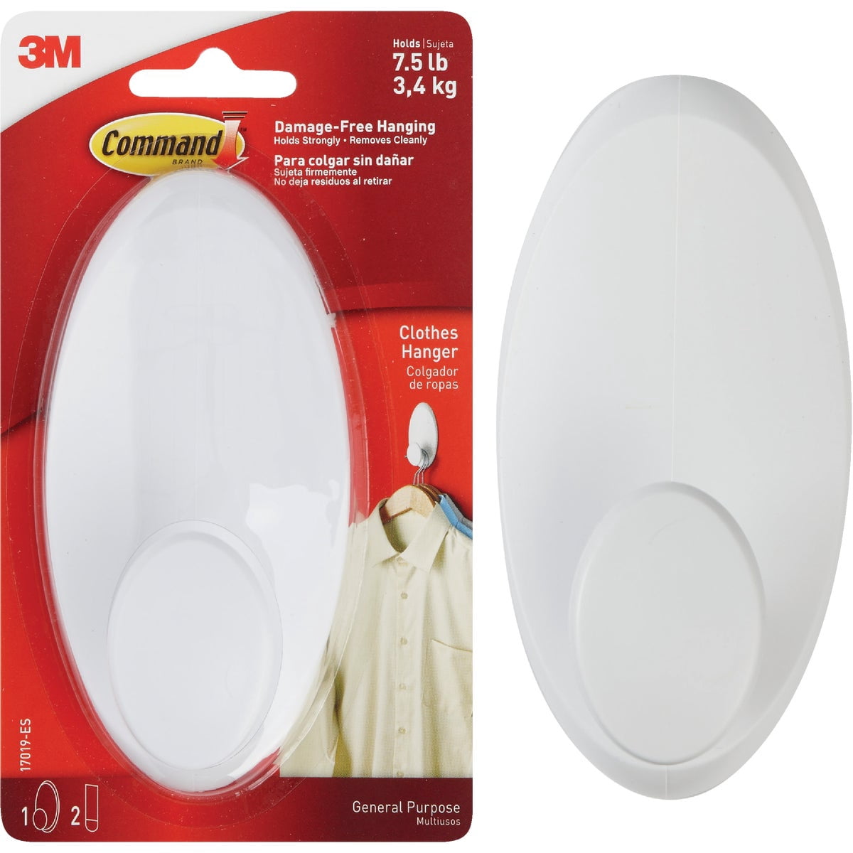 Command Clothes Hook - Pack of 2