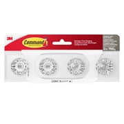 Command Crystal Knob Rack, Quartz, 1 Rack, 4 Strips/Pack