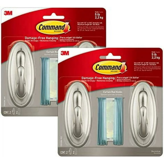 Command Hooks Curtain Rods