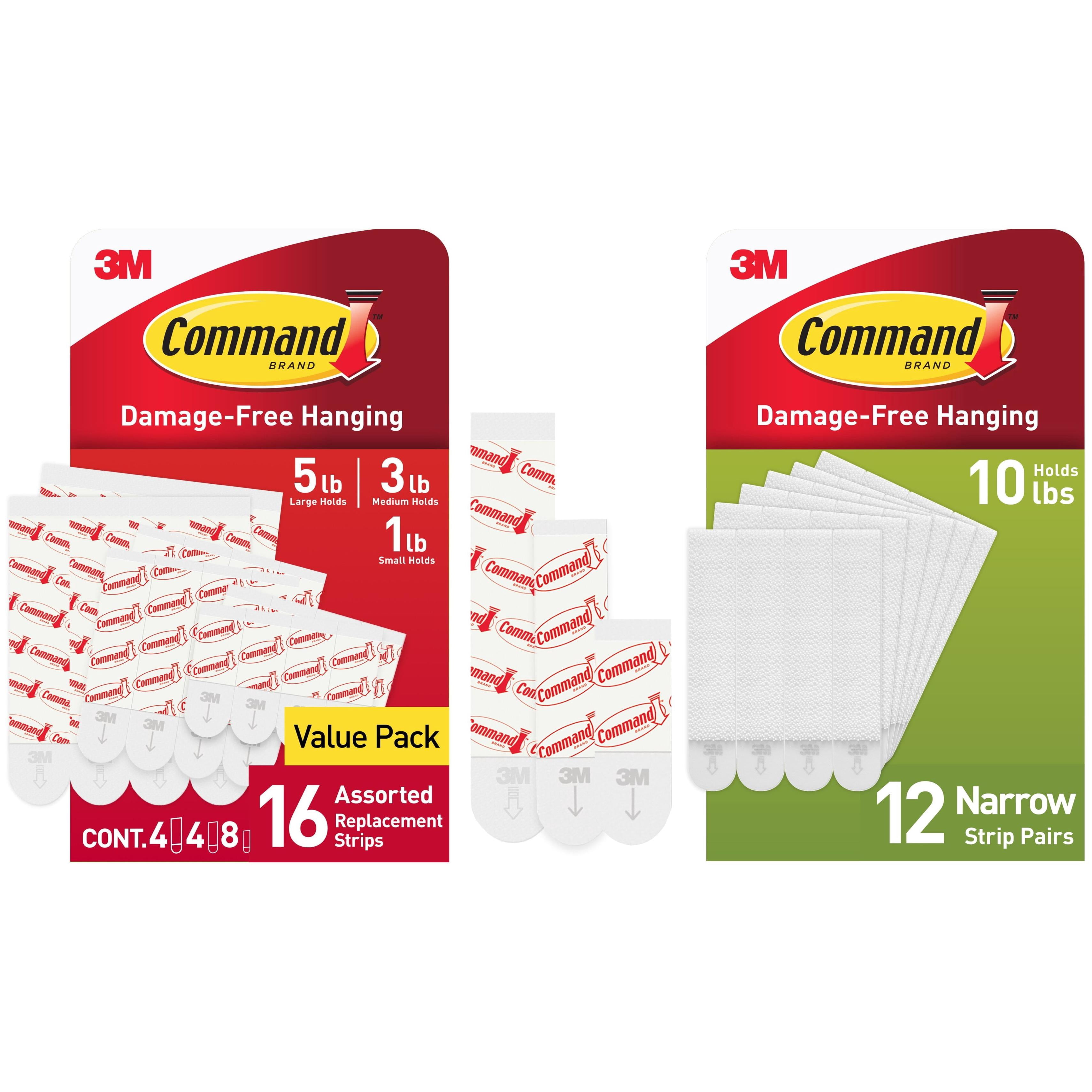 Command Damage-Free Picture Hanging Bundle with Narrow Picture Hangers and Replacement Strips