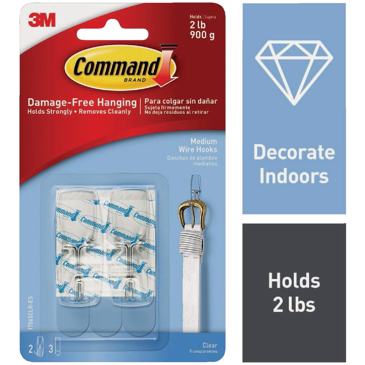 Command Damage-Free Self Adhesive Wall Hooks, Plastic Metal White, 10 Pieces