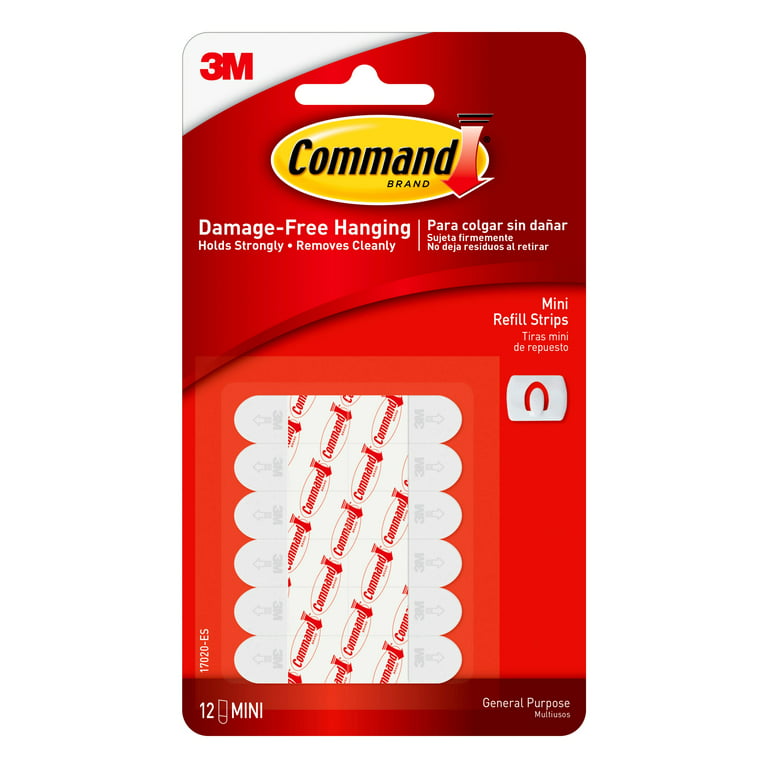3M Command Mini Refill Strips - 12 count
