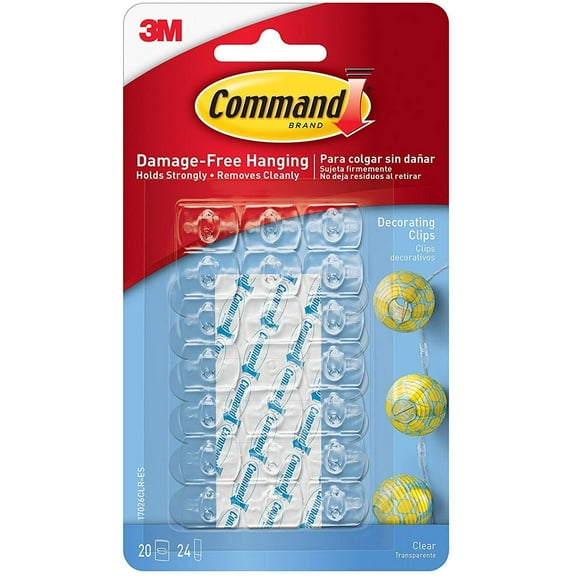 Command Decorating Clips 75 Clips, Clear