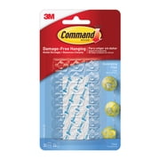Command Decorating Clips, Clear, 20 Wall Hooks