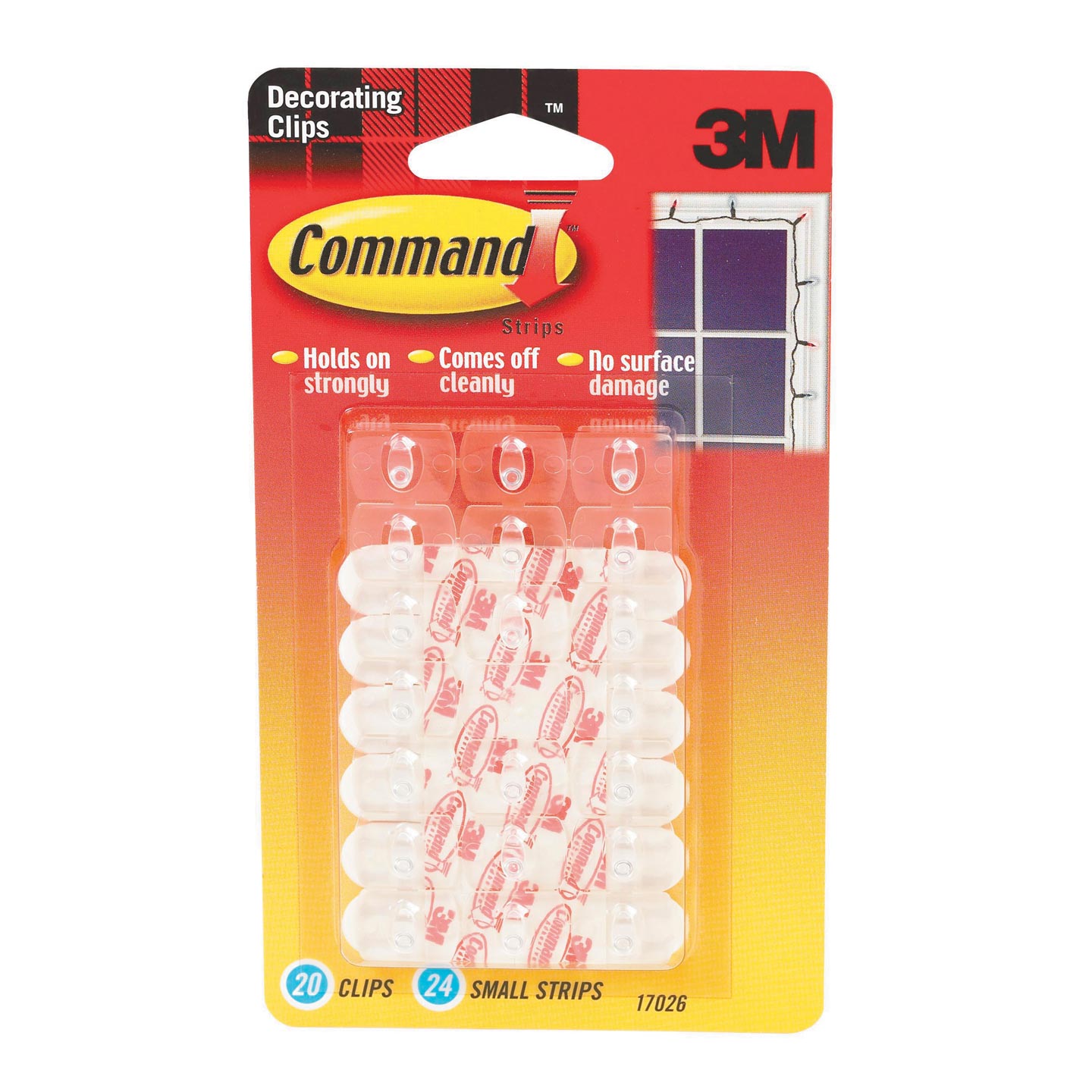Command 3M Clip A Molla Regolabili – Confezione Da 8 Clip E 12 Strisce – Riposizionabili Senza Danni – Per Appendere Decorazioni Leggere