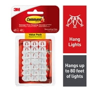Command Decorating Clips Value Pack, White, 40 Clips, 48 Adhesive Strips