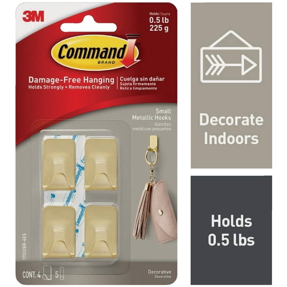 Command Decorative Adhesive Hook - Pack of 4