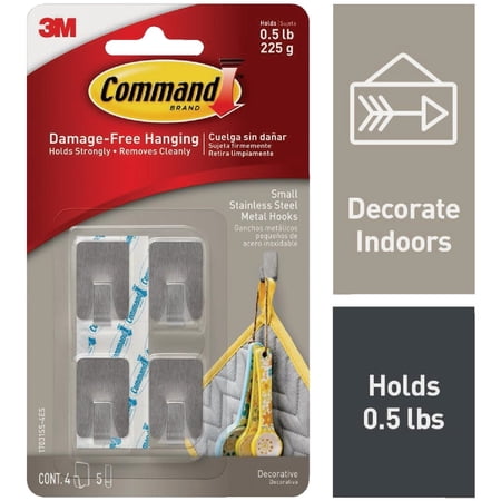 Command Decorative Adhesive Hook - Pack of 4