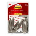 thumbnail image 1 of Command Designer Hooks, Medium, Brushed Nickel, 3-Hooks (17081BN-3ES), 1 of 6