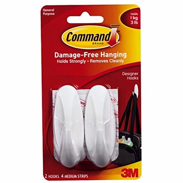 Command Jumbo Hook 6 Hooks, Quartz - Walmart.com