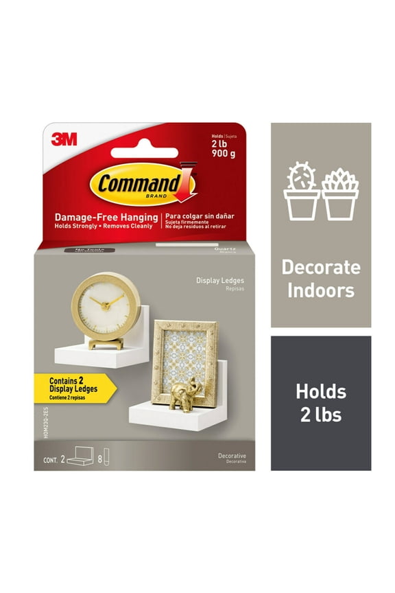 Display Ledges, Quartz, 2 Wall Display Ledges