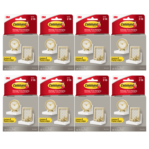 Command Display Ledges [Removable]: (Quartz) [16-pack] HOM23Q-2ES