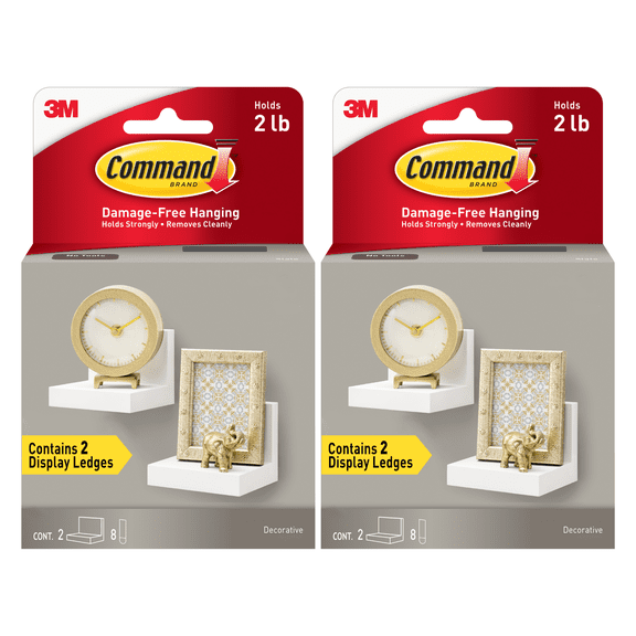 Command Display Ledges [Removable]: (Quartz) [4-pack] HOM23Q-2ES