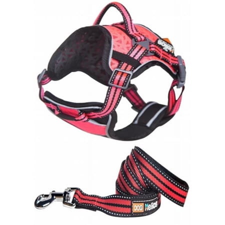 Command  Dog Chest Compression Pet Harness & Leash Combo  Medium - Pink