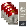 thumbnail image 1 of Command Double Hook, Large, Brushed Nickel , 4 Hooks, 4 Strips, 1 of 7