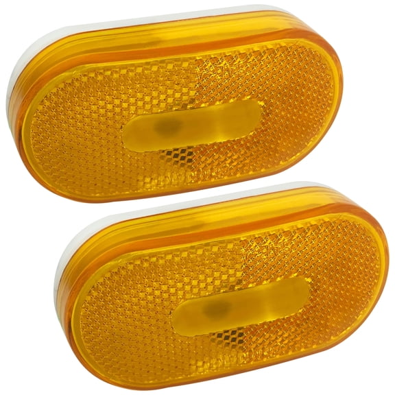 Command Electronics 12V Incandescent Surface Mount Clearance Light - OEM RV Truck & Trailer Side Marker - Sealed Polycarbonate Lens - CSA Certified - Hardware & Connectors Included | Amber (2 Pack)