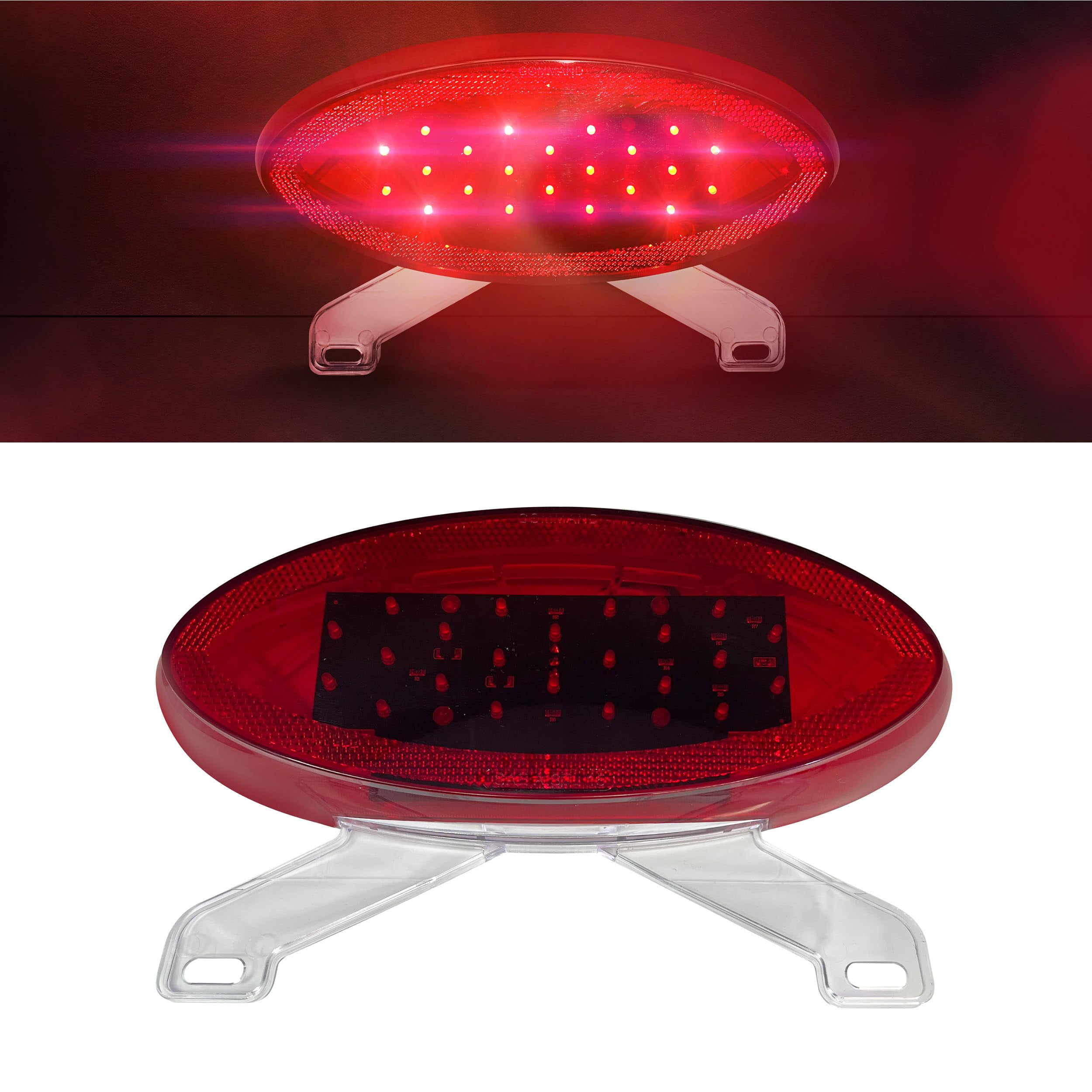 Command Electronics 12V LED RV Trailer Stop-Tail-Turn Light With Reflex - Made In USA - Surface Mount